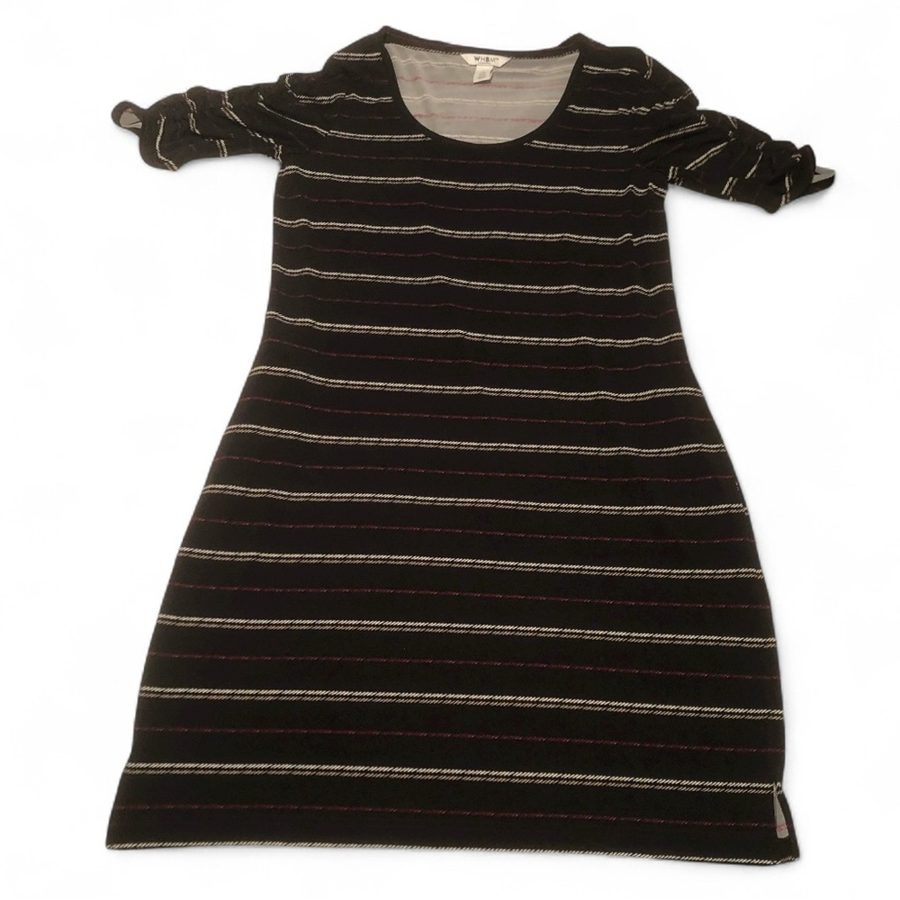 WHBM Striped Black Dress